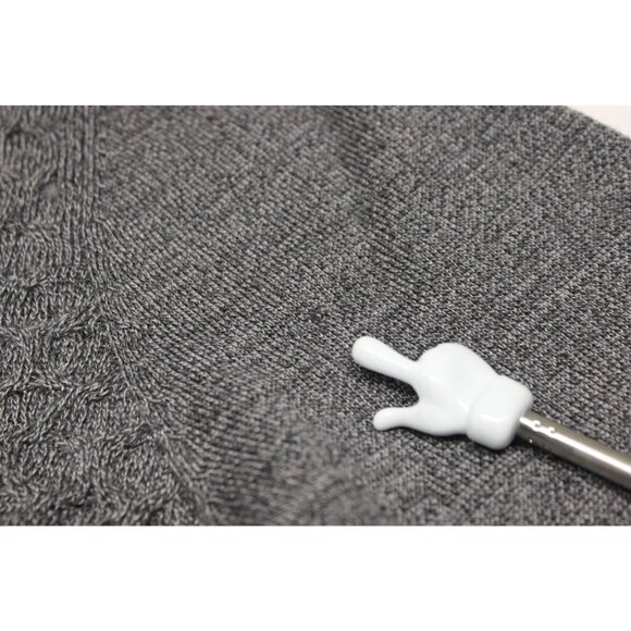 Joseph Abboud men's gray merino wool blend textured v-neck pullover sweater L‎ - Picture 11 of 11